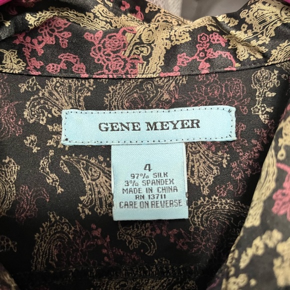 Gene Meyer Silk Blouse Paisley 4 - Picture 3 of 3